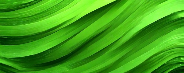Aufkleber - a close-up view green leaf with a wavy texture, creating a sense of movement and natural patterns
