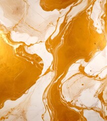 Aufkleber - a marble surface with a swirling pattern of gold and white colors, creating a dynamic and visually striking effect