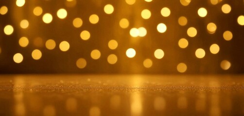 Poster - a blurred background of golden lights, creating a warm and festive atmosphere