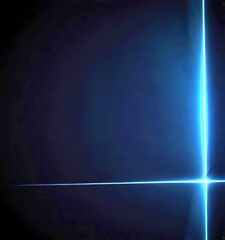Leinwandbilder - a dark background with a single, bright blue line running diagonally across the center, creating a striking contrast against the black backdrop