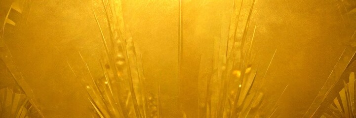 Leinwandbilder - a close-up view golden, textured surface with a repeating pattern of thin, elongated lines that crea