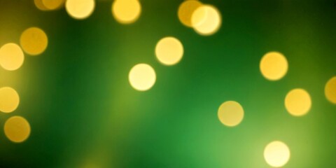 Leinwandbilder - a blurred background with a pattern of yellow and green circles, creating a bokeh effect