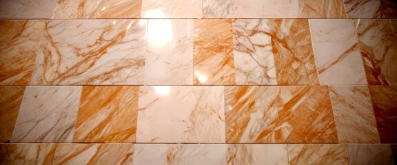Aufkleber - A close-up view marble floor, showcasing the intricate patterns and textures of the tiles