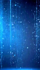 Leinwandbilder - a dark, moody scene with a blue, ethereal glow and a sense of movement, creating an abstract and atmospheric composition