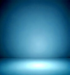Fototapete - A gradient background transitioning from a darker shade of blue at the top to a lighter shade at the bottom, with a small red dot in the bottom right corner