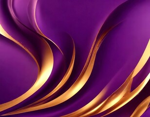 Poster - a purple background with gold lines and curves, creating a dynamic and visually striking composition