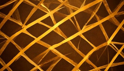 Fototapete - a close-up view textured surface with intersecting diagonal lines in varying shades of brown, creating a complex pattern
