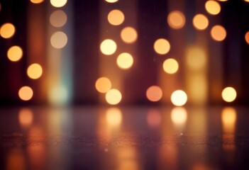 Aufkleber - A blurred dark background with a pattern of colorful, circular lights, creating a bokeh effect