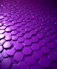 Poster - A close-up view purple hexagonal pattern, with a subtle pink hue in the center