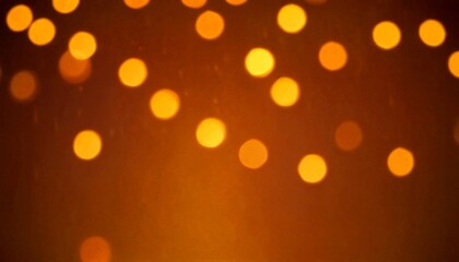Poster - A close-up view dark background with a pattern of glowing orange and yellow circles, creating a bokeh effect
