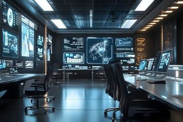 Poster - Futuristic Control Room