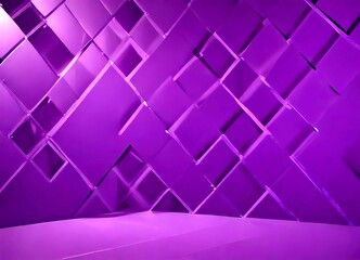 Poster - a purple geometric pattern composed of intersecting lines and squares, creating a visually striking and abstract design