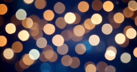 Poster - a background of blurred, colorful lights in various shades of orange, yellow, and white, creating a bokeh effect