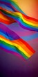 © Bualong - a vibrant rainbow flag, with its colors flowing and cascading in a dynamic and visually striking manner