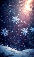 Poster - Snowflakes in the Air