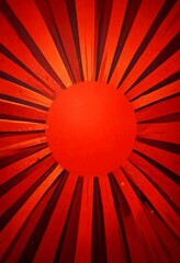 Leinwandbilder - a striking abstract composition of red and black lines radiating outwards from a central point, creating a sense of movement and energy