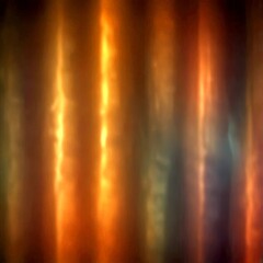 Poster - a blurred, abstract pattern of vertical lines in various shades of orange, yellow, and brown, creating a sense of depth and movement