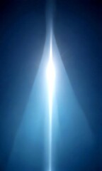 Aufkleber - a dramatic, abstract scene with a bright, white light shining down from the top right corner, creating a striking contrast against the dark blue background