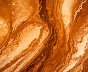 Poster - a close-up view textured surface with a swirling pattern of brown and beige colors, resembling the natural patterns found in sand or soil