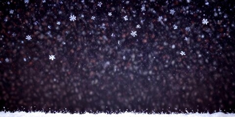Aufkleber - Snowflakes falling against a dark background