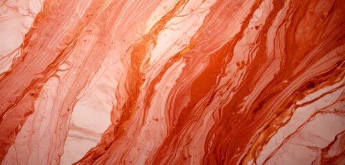 Poster - a close-up view marble surface with a marbled pattern of pink and white hues, with streaks of gold and brown adding depth and texture