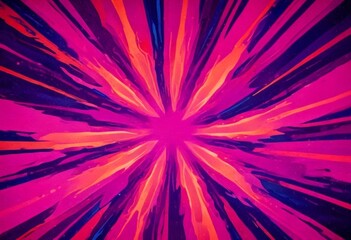 Fototapete - a vibrant abstract design with a radial pattern of intersecting lines in various shades of pink, purple, and orange, creating a dynamic and energetic visual effect