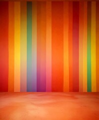 Aufkleber - a vibrant, abstract background with vertical stripes in various colors, including red, orange, yellow, green, blue, and purple, creating a dynamic and visually