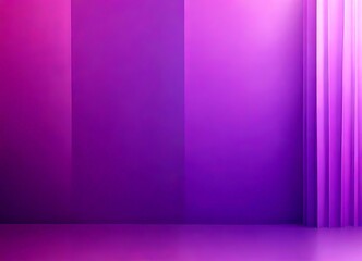 Poster - a minimalist interior design with a purple wall as the dominant feature The wall is adorned with vertical lines, adding a sense of depth and dimension to