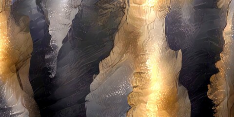 Aufkleber - a digital illustration rock formation with a dark, textured surface and a lighter, more fluid texture in the center