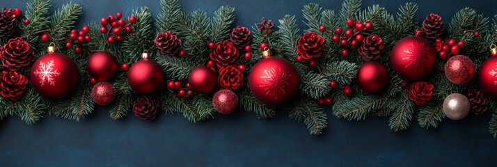 Wall Mural - Merry Christmas and Happy New Year holiday background