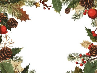 Wall Mural - Merry Christmas and Happy New Year holiday background