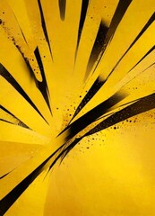 Poster - a striking abstract composition of intersecting black and yellow lines, creating a dynamic and energetic visual effect