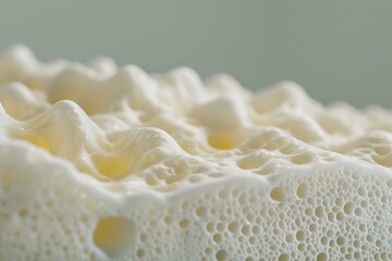 Poster - White foam is creating an abstract landscape with its many peaks and valleys
