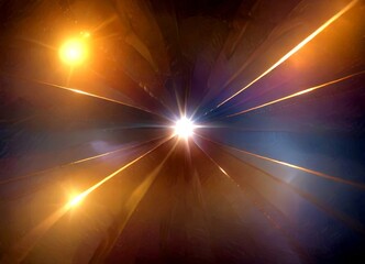 Poster - a starburst effect with a bright central star surrounded by radiating lines of light, creating a sense of depth and movement