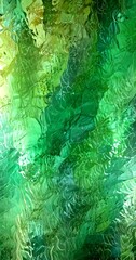 Aufkleber - an abstract representation natural scene, featuring a blend of green and brown hues, with a textured and layered appearance