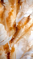 Poster - a close-up view textured surface with a swirling pattern of brown and white colors, resembling the natural patterns found in sand or soil