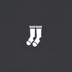 Stylized illustration of a pair of socks on a plain dark background, emphasizing simplicity and minimalism in design