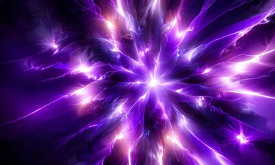 Poster - a vibrant explosion of purple and pink lights, creating a dynamic and energetic visual effect