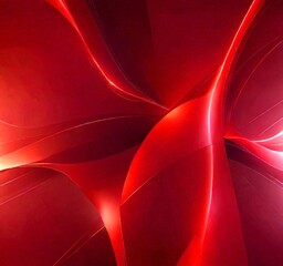Aufkleber - a striking abstract composition of red and orange hues, with curved lines and a sense of movement The background is a deep red color, which contrasts with the lighter red