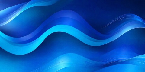 Aufkleber - a vibrant abstract composition of blue and white waves, with a gradient effect transitioning from deep blue at the top to lighter blue at the bottom