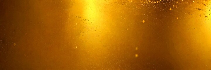 Aufkleber - a close-up view glass surface with a golden hue, reflecting light and creating a shimmering effect