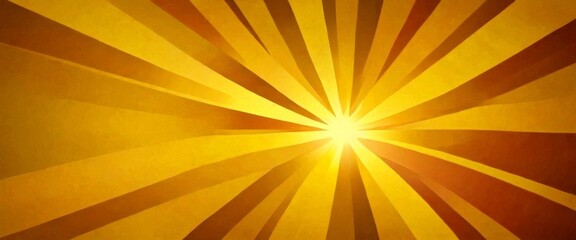 Aufkleber - a vibrant abstract background with a radiant sunburst pattern, composed of radiating lines in warm hues of yellow and orange