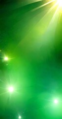 Aufkleber - a vibrant green background with rays of light shining down from the top right corner, creating a dynamic and energetic atmosphere