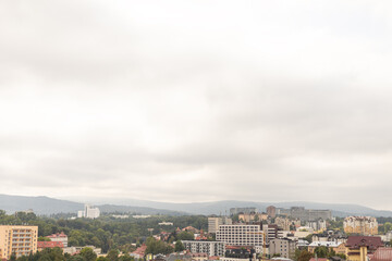 panoramic view from the mountain to the city of truskavets