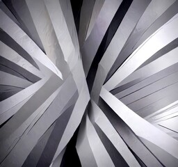 Aufkleber - a striking abstract composition of intersecting lines and shapes in shades of gray and black, creating a sense of depth and dimensionality