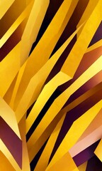 Aufkleber - an abstract composition featuring intersecting diagonal lines in various shades of yellow, brown, and black, creating a dynamic and visually striking pattern