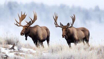 Wall Mural - Majestic mule deer grazing in the stunning landscapes of Grand Teton National Park, USA