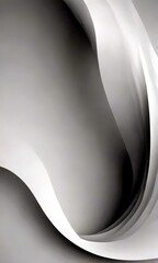 Aufkleber - a minimalist abstract design with a gradient of gray and white colors, creating a sense of depth and movement The curved lines and shapes add a dynamic element to the composition