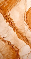 Poster - a close-up view marble surface with a swirling pattern of light and dark brown hues, creating a sense of movement and texture