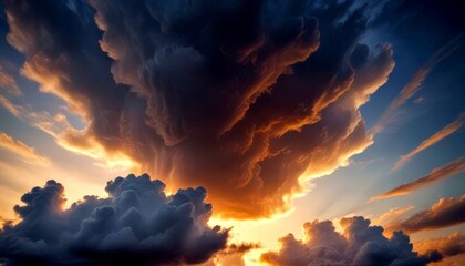 Poster - Dramatic Cloud Formation at Sunset